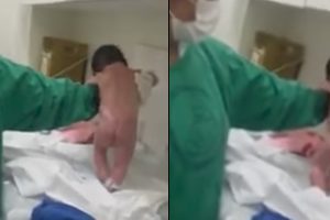 Newborn Baby Walks Immediately After Birth, Defies Logic