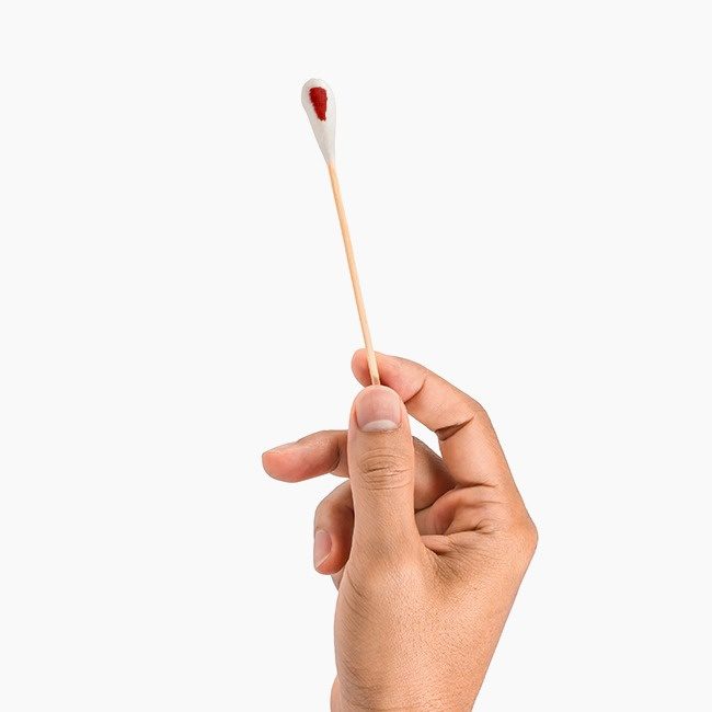 earwax with traces of blood
