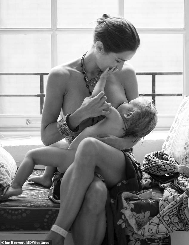 Reka Nyari breastfeeding
