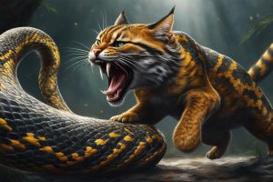 Animal Dreams: Snake Attacking a Cat